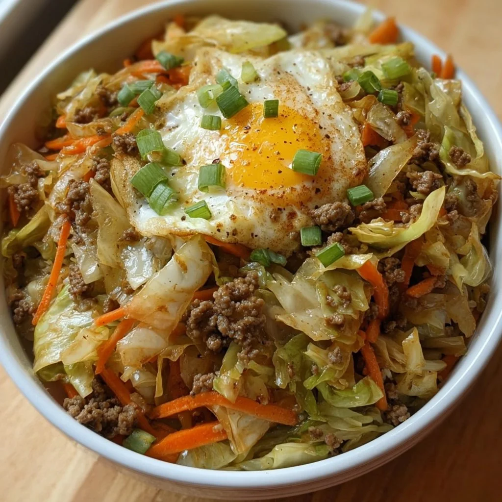 Delicious egg roll in a bowl, a quick and easy homemade recipe.