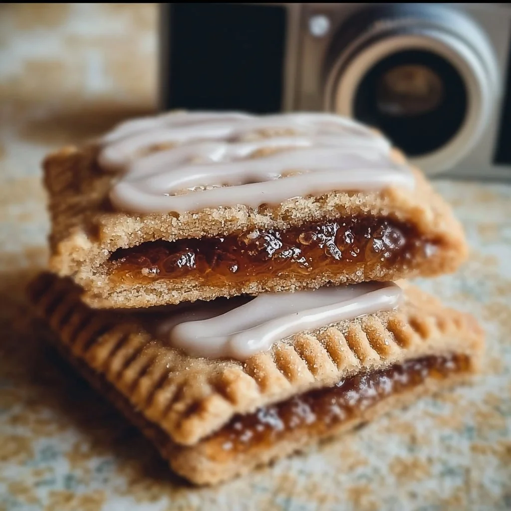 Brown Sugar and Cinnamon Pop Tart Cookie with filling and frosting