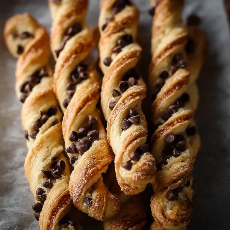 Delicious chocolate chip cookie dough twists ready to satisfy your cravings.