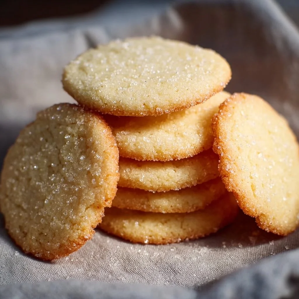 A plate of freshly baked vanilla sugar cookies ready to enjoy