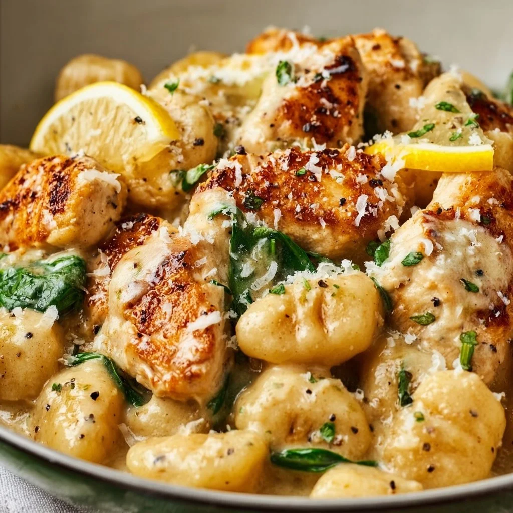 Creamy Lemon Parmesan Chicken Gnocchi