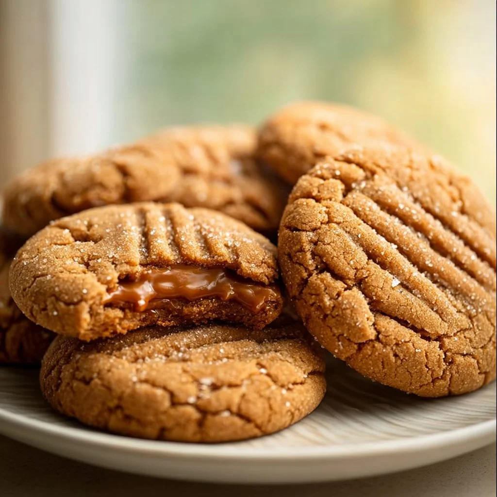 Delicious Biscoff cookie butter cookies on a plate