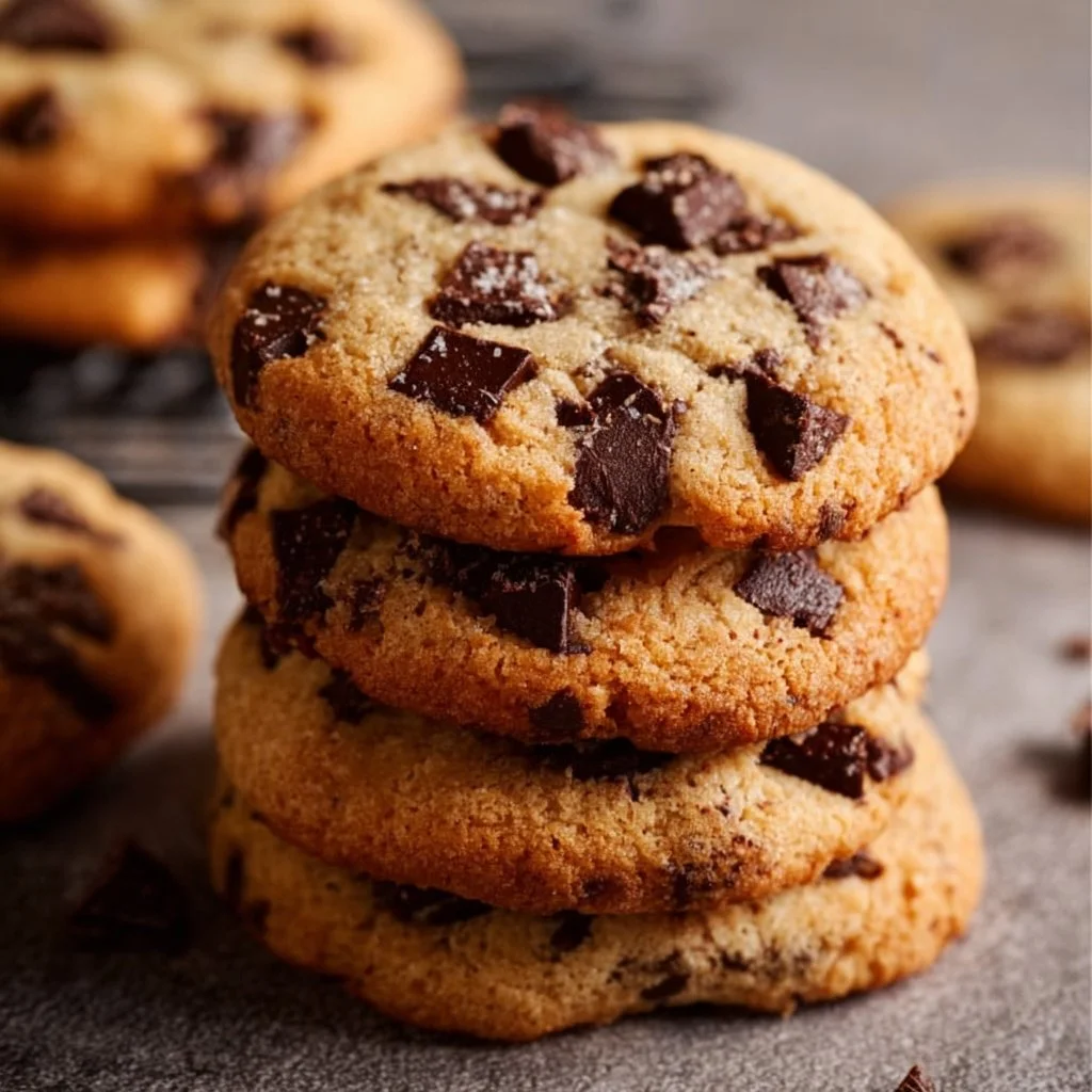 Homemade chocolate chip cookies baked without brown sugar
