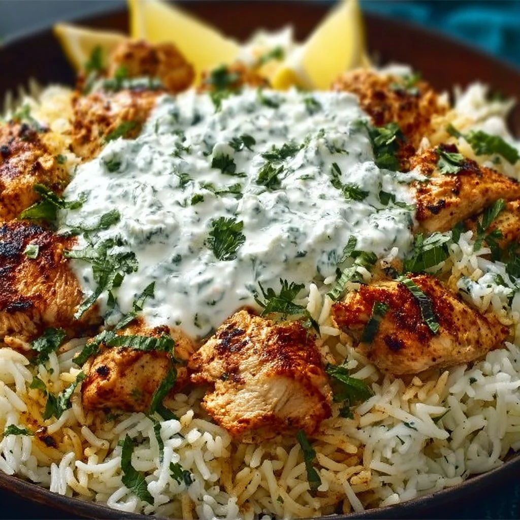 Dump and Bake Chicken Tzatziki Rice