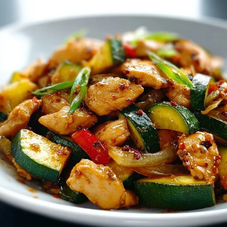 Flavor-packed chicken zucchini stir fry with vibrant veggies
