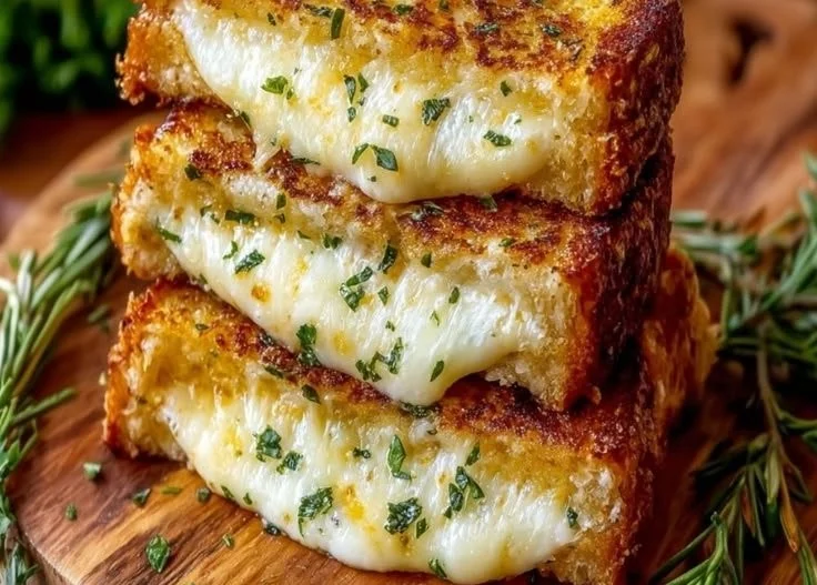 Garlic Bread Grilled Cheese