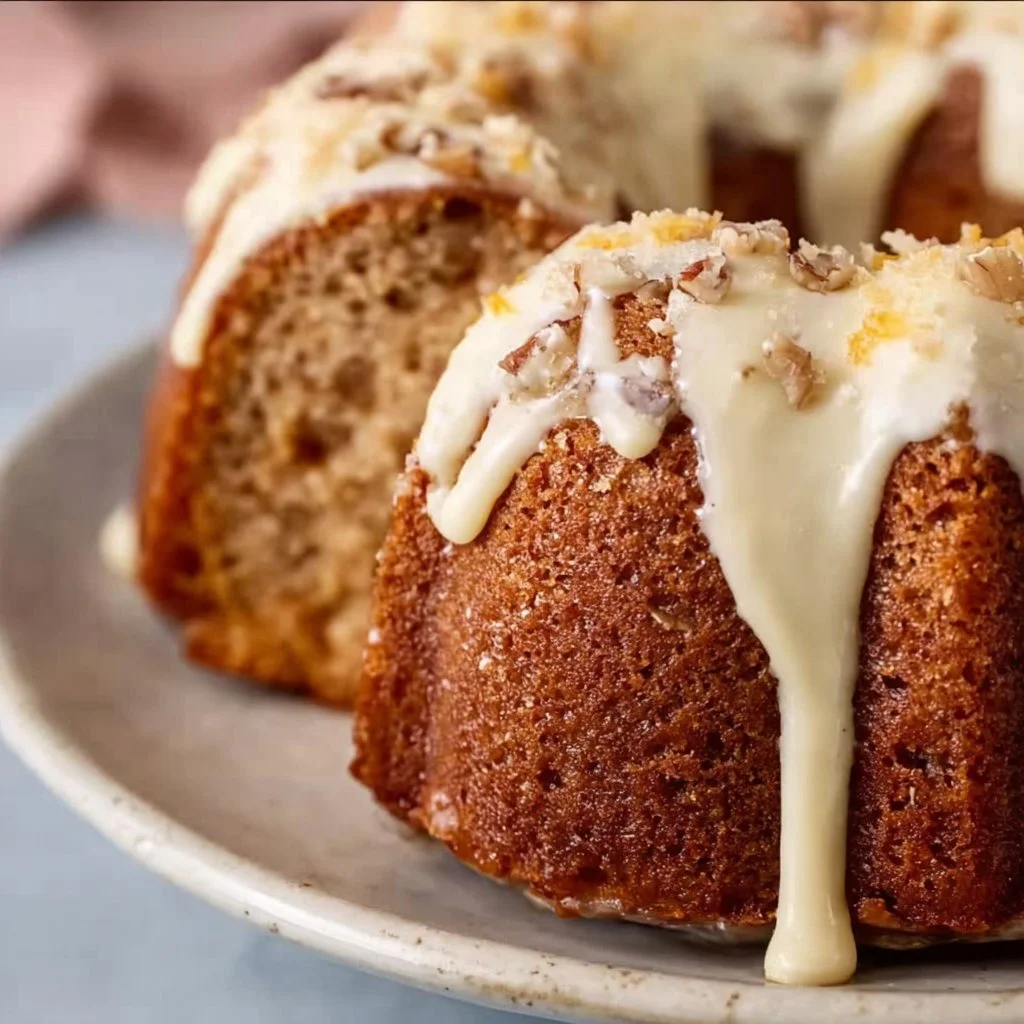 Heavenly Hummingbird Bundt Cake with Orange Cream Glaze