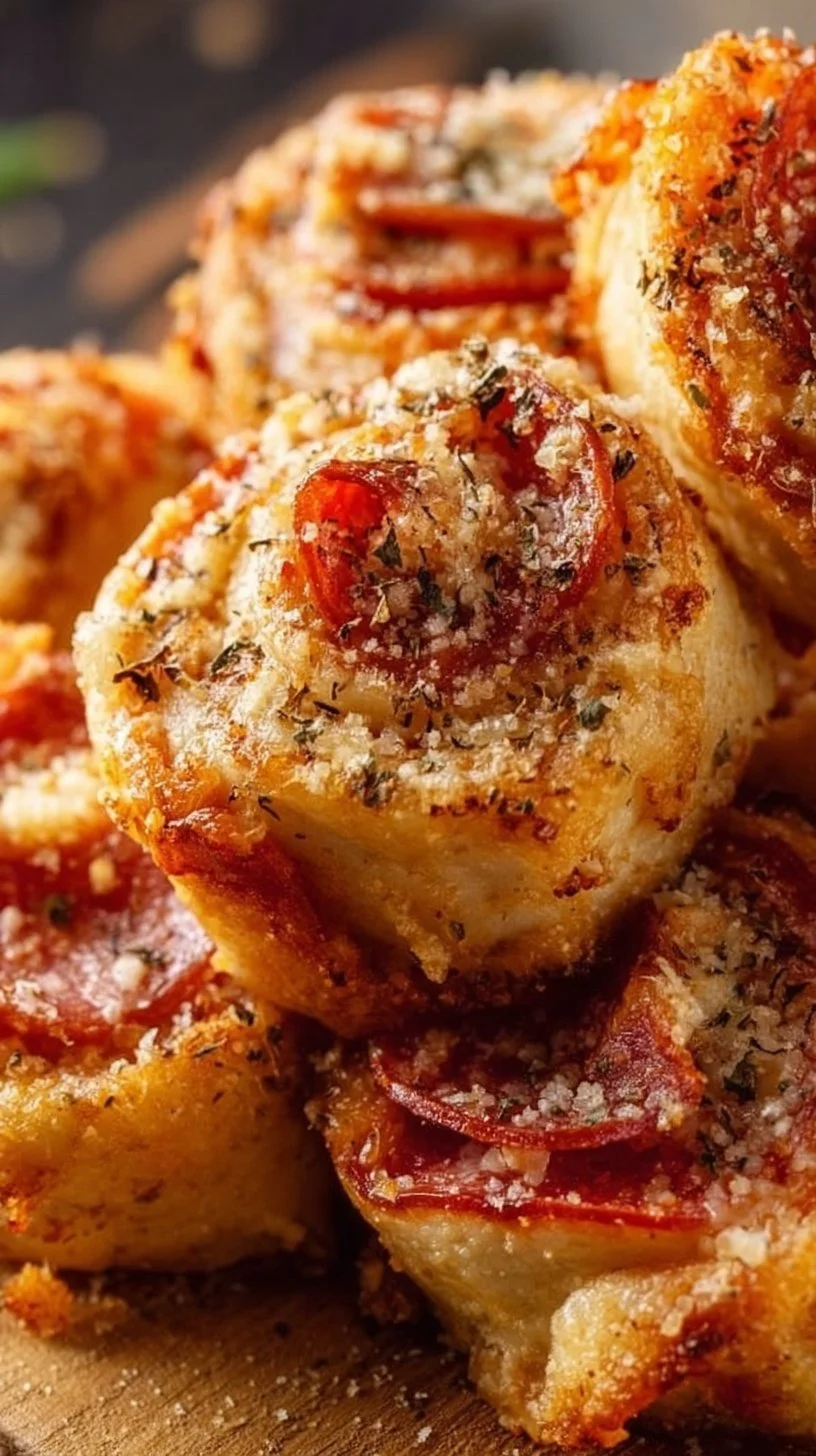 High Protein Pepperoni Pizza Rolls