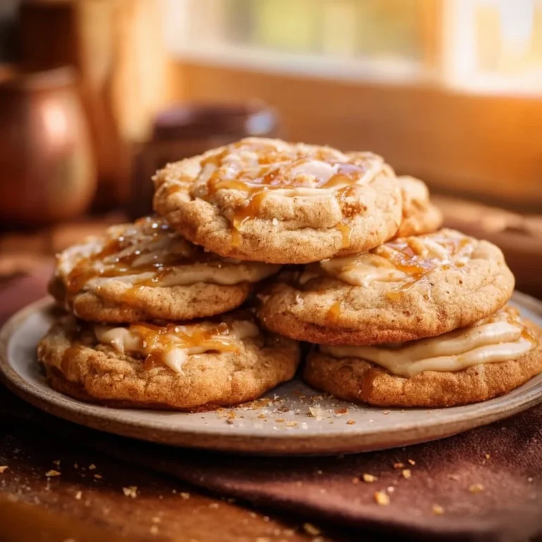Delicious Harry Potter Butterbeer Cookies stacked on a plate
