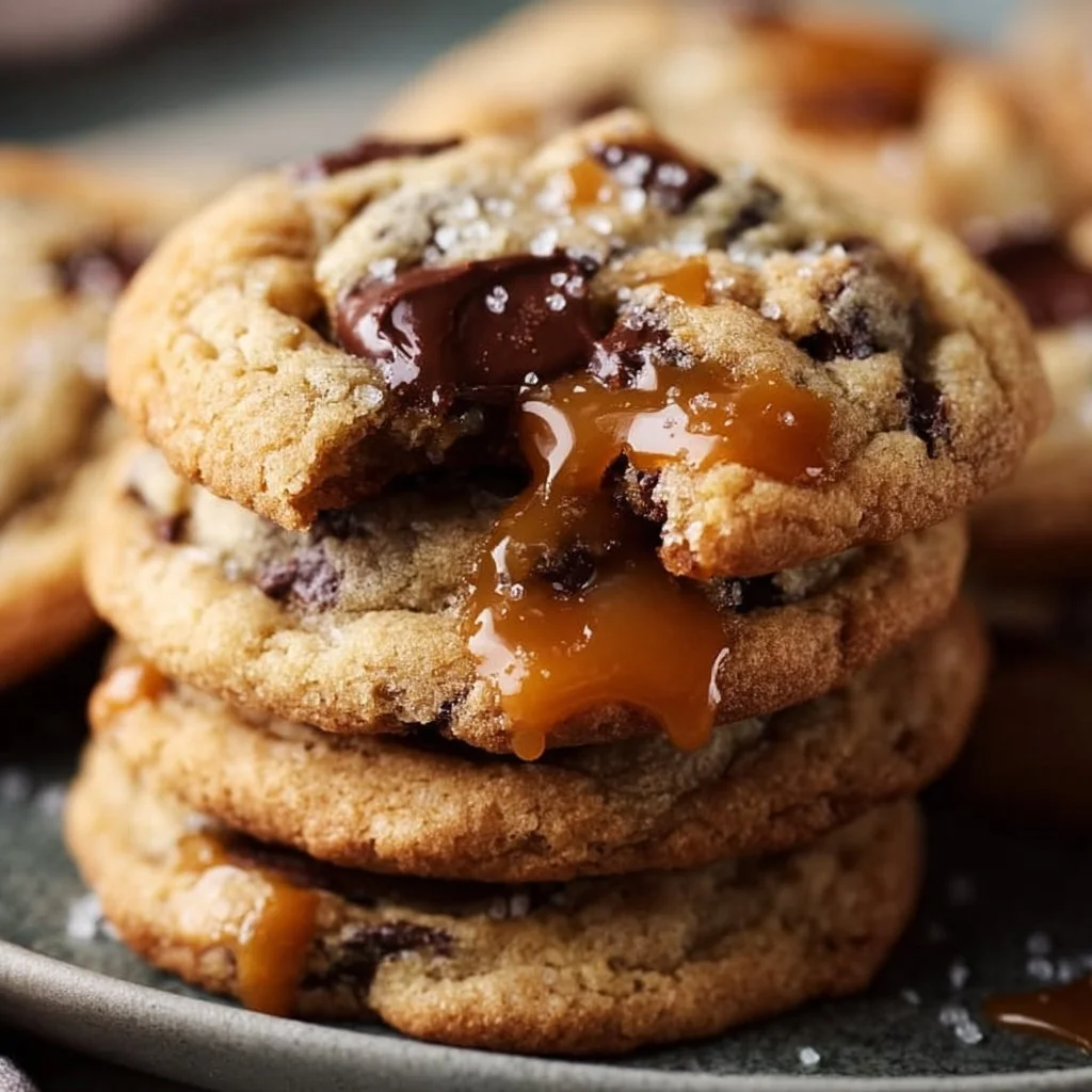 Irresistible Salted Caramel Chocolate Chip Cookies: A Perfectly Sweet & Salty Treat
