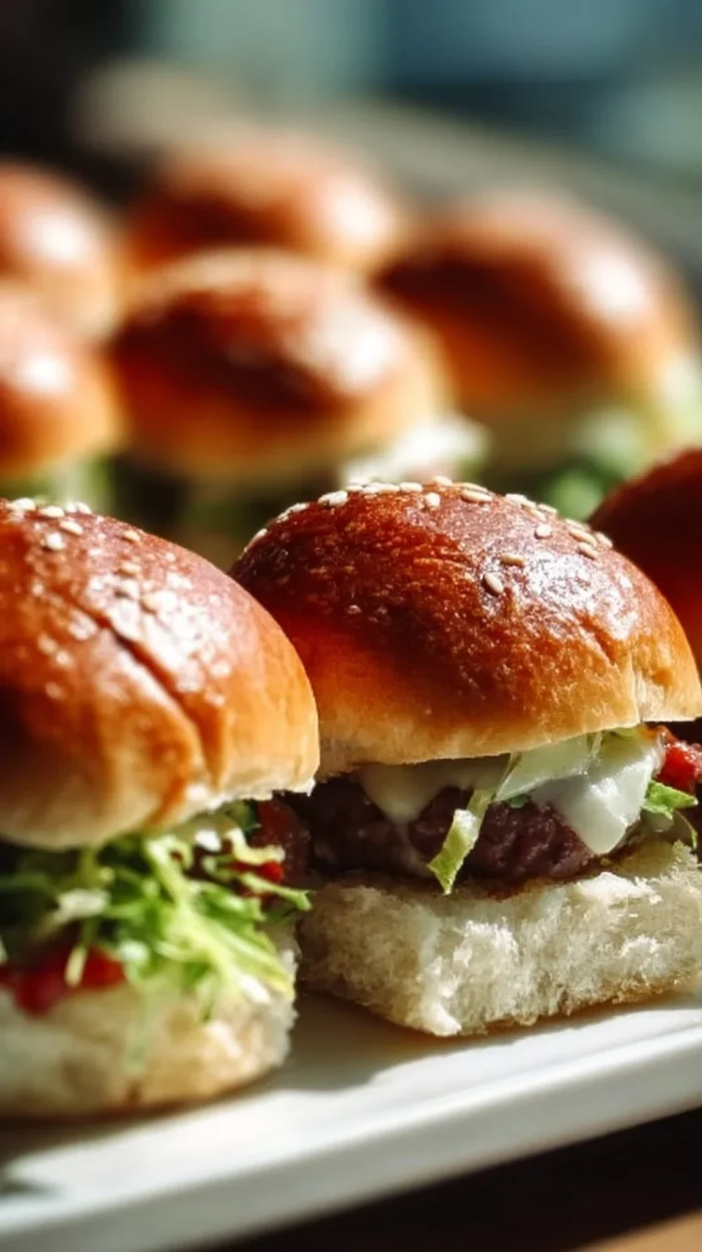 Plate of delicious Italian Sliders with fresh ingredients and vibrant toppings.