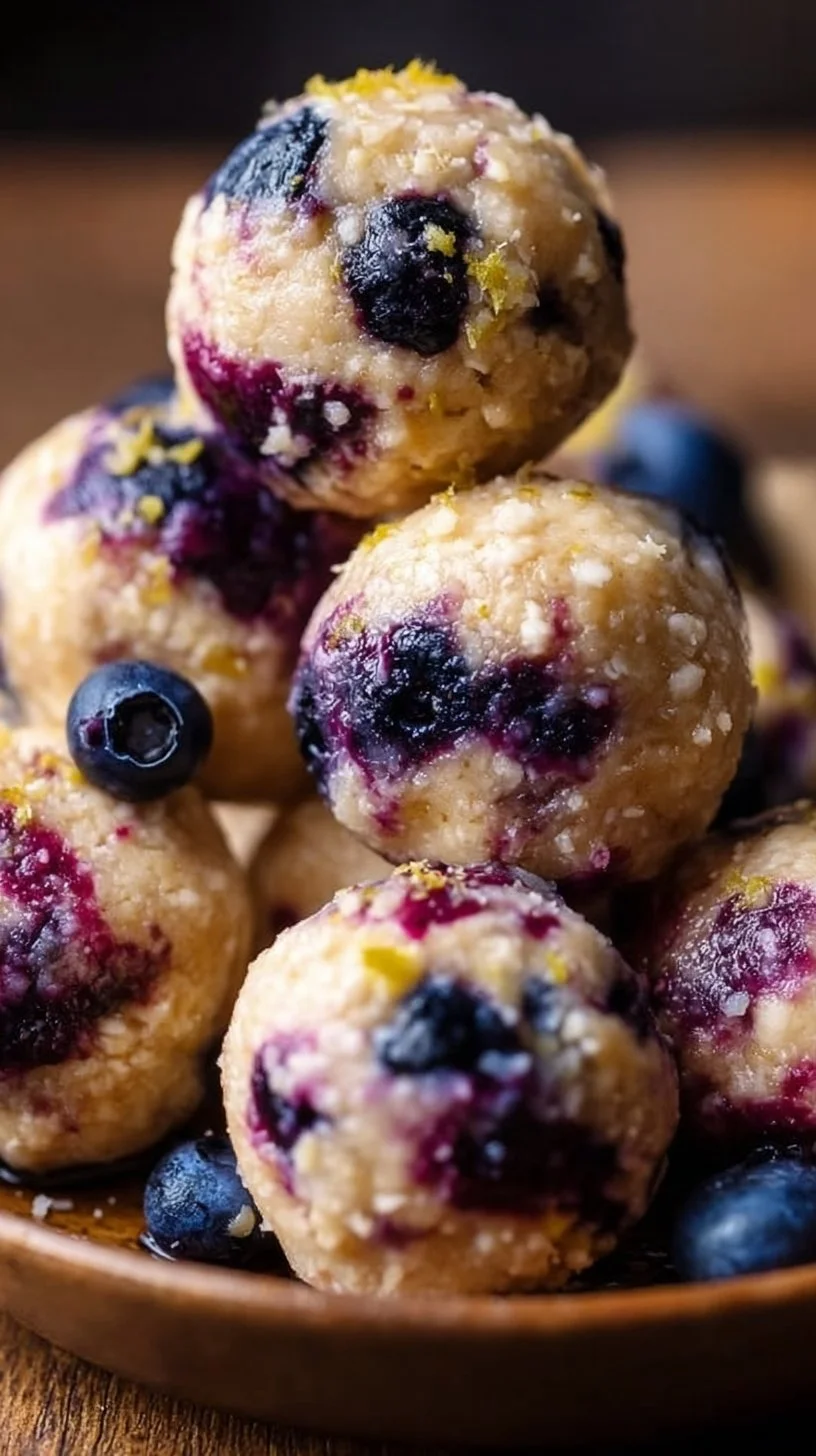 Lemon Blueberry Cottage Cheese Protein Bites