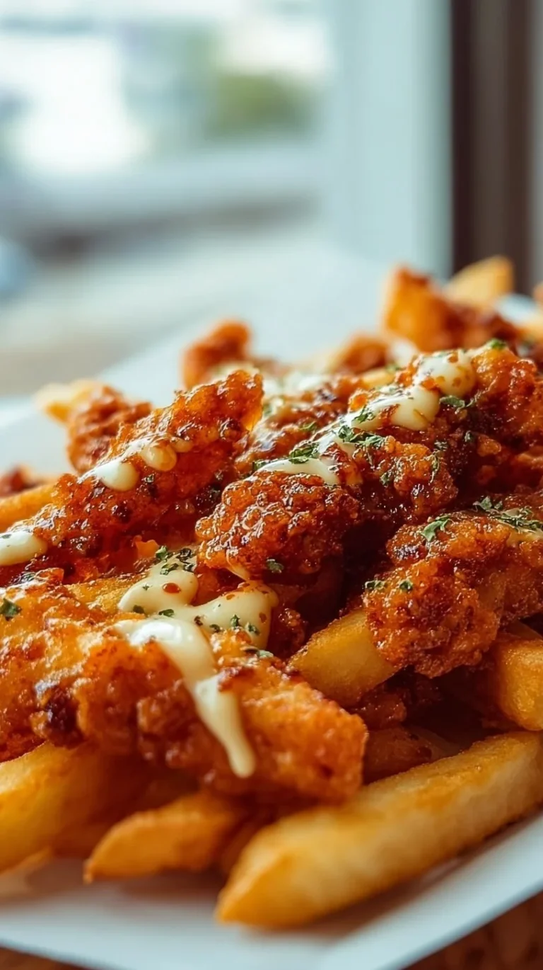 Delicious Louisiana Voodoo Fries styled as Wingstop copycat recipe