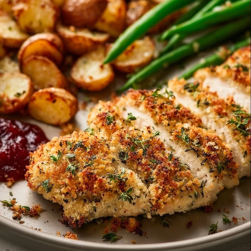 Parmesan Crusted Chicken Sheet Pan Dinner