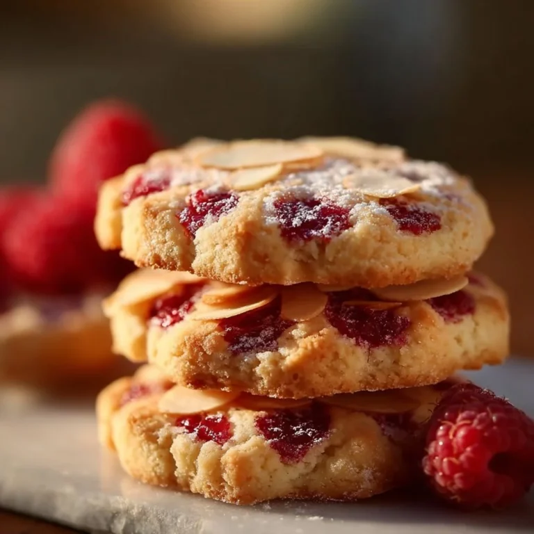 Homemade Raspberry Almond Shortbread cookies on a plate