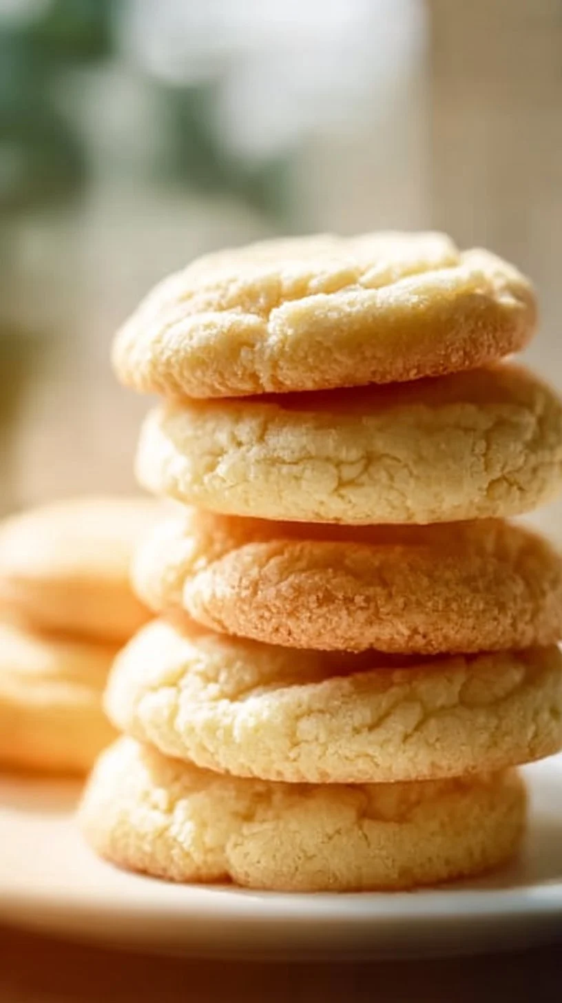 Freshly baked soft butter cookies on a cooling rack