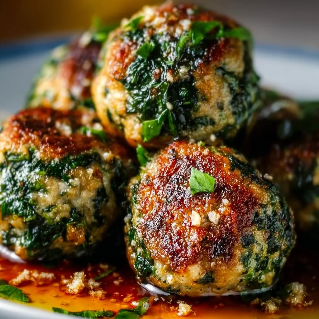 Spinach Garlic Meatballs