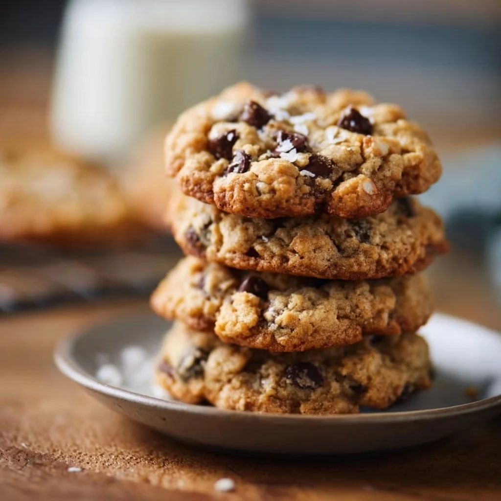 Delicious Texas Cowboy Cookies with oats and chocolate chunks