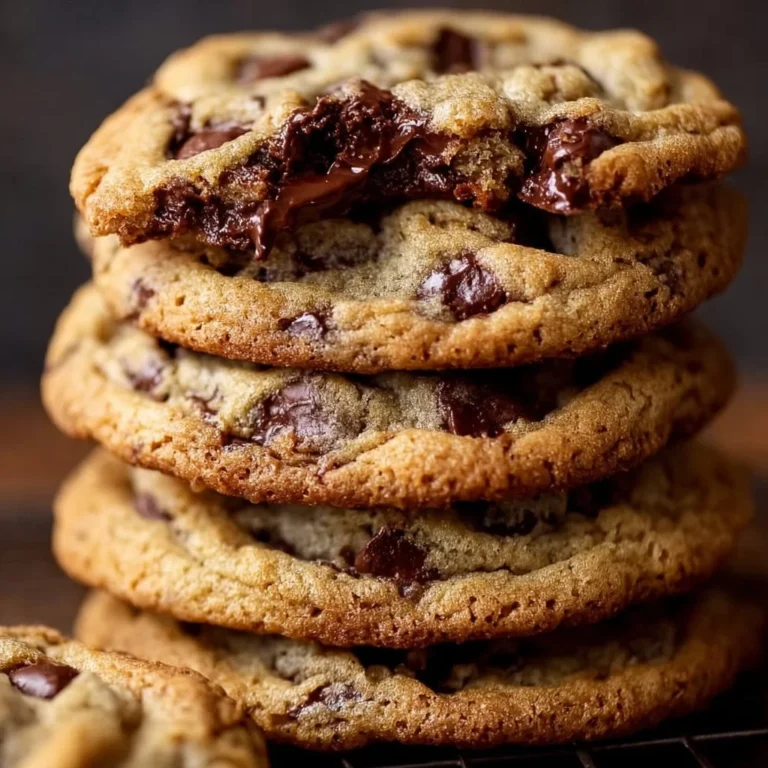 A batch of ultimate chewy chocolate chip cookies on a cooling rack.