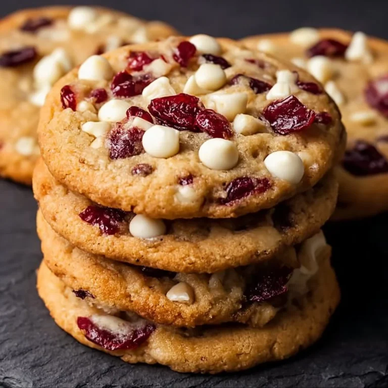 Ultimate white chocolate cranberry cookies on a plate