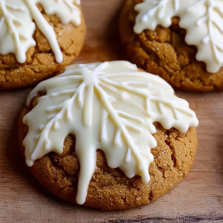 Delicious white chocolate dipped chewy maple cookies stacked on a plate
