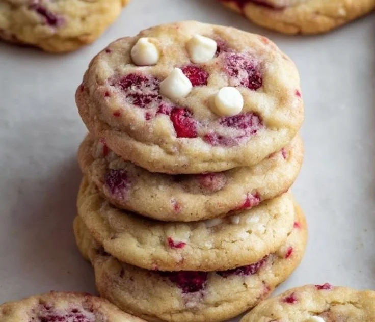 White Chocolate Raspberry Cookies Sweet Treats