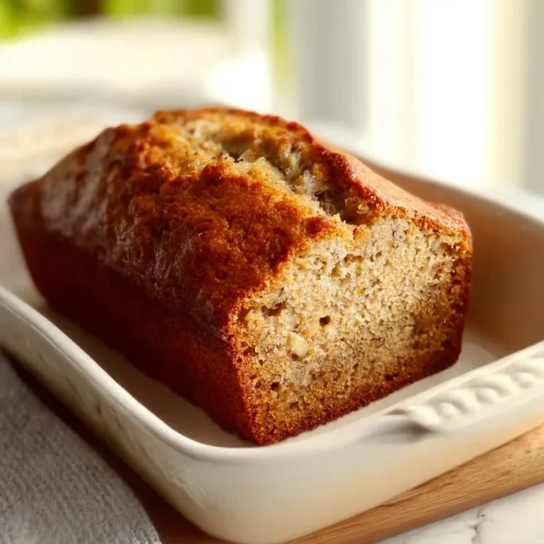 Delicious banana bread loaf with sliced pieces on a wooden table