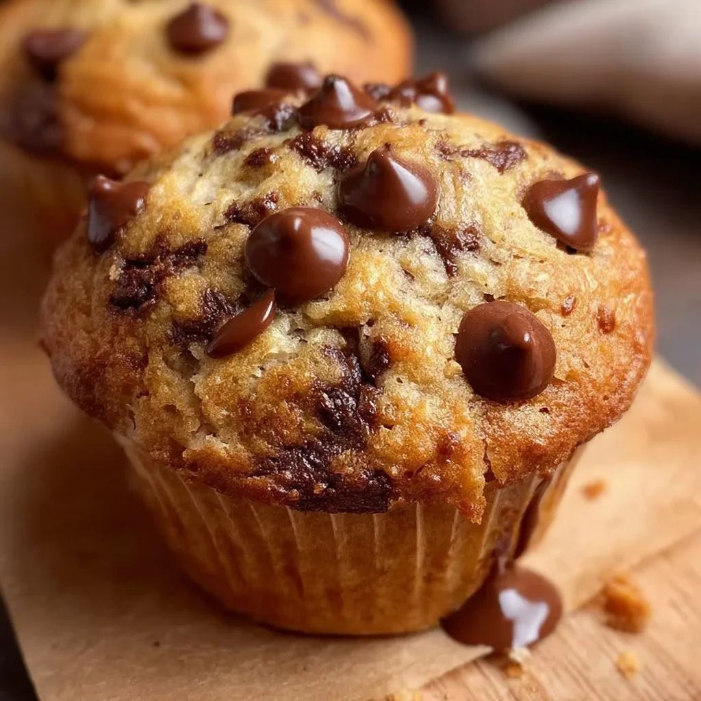 Banana Bread Muffins with Chocolate Chips