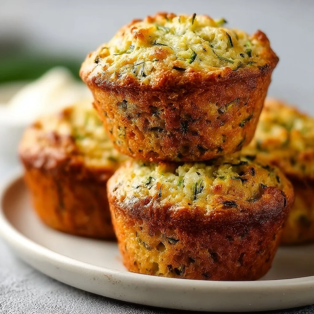 Delicious and healthy zucchini muffins fresh out of the oven
