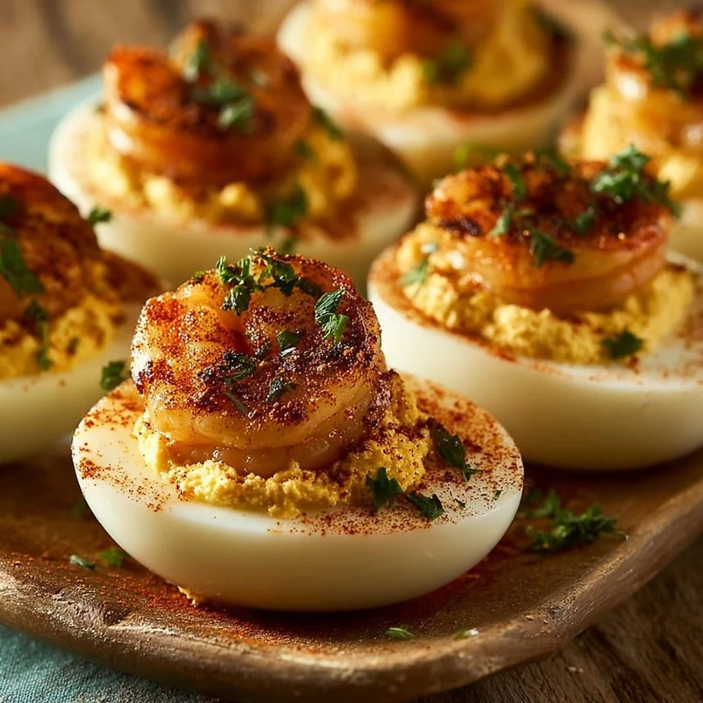 Cajun Shrimp Deviled Eggs
