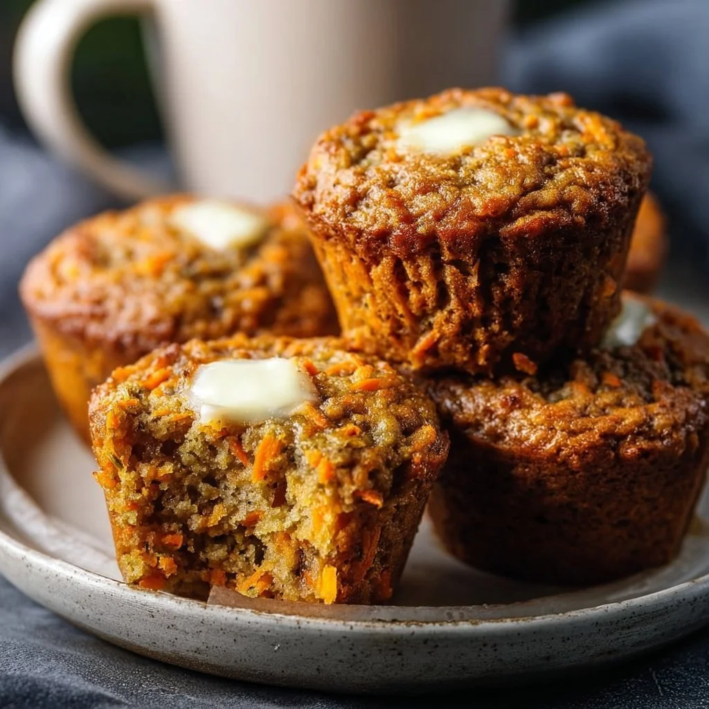 Healthy Carrot Lentil Muffins with protein for a nutritious snack