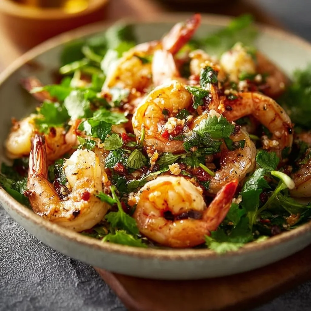 Cilantro Salad with Shrimp
