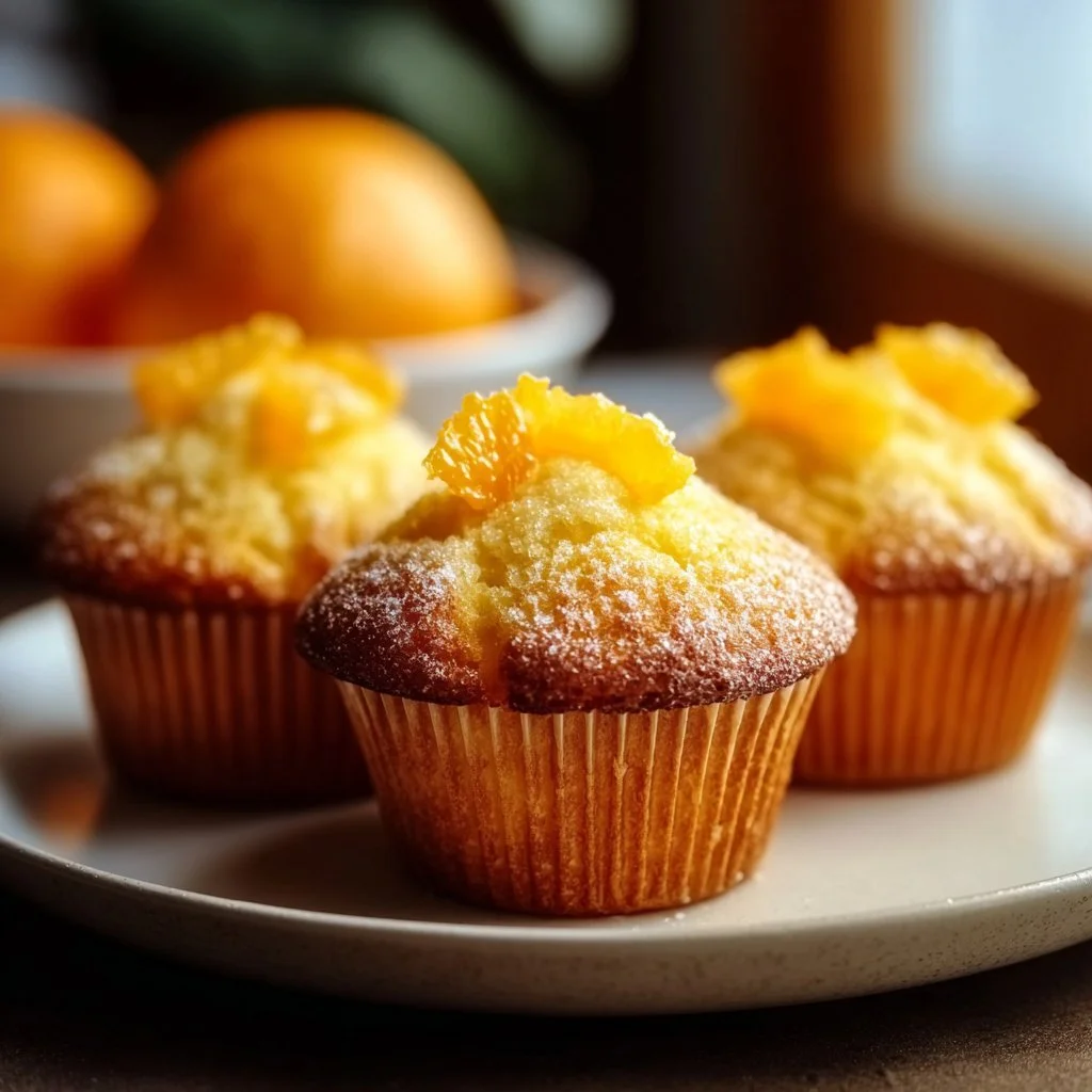 Delicious Citrus Burst Orange Muffins with a vibrant orange glaze