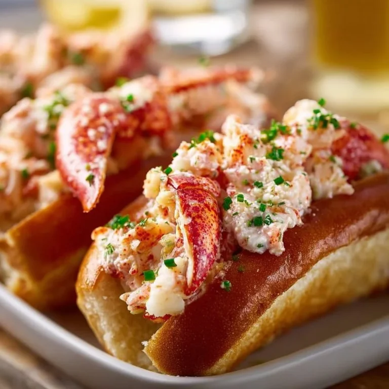 Delicious classic lobster rolls with butter served in a toasted bun