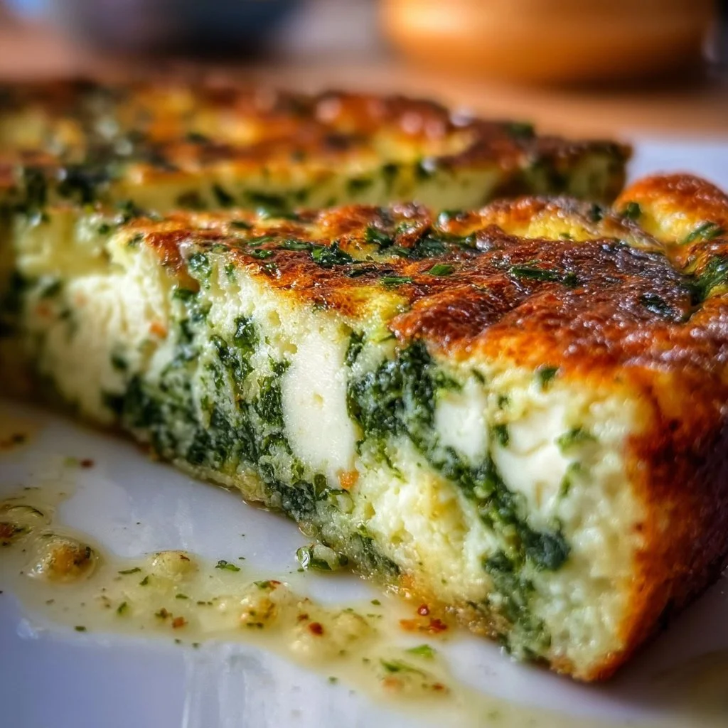 Cottage Cheese & Spinach Crustless Quiche