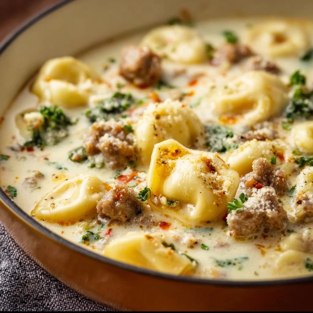 Cozy Up with Creamy Sausage Tortellini Soup