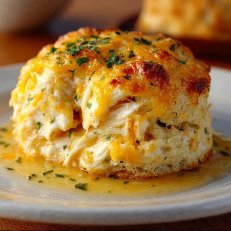 Cheesy crab stuffed biscuits fresh out of the oven