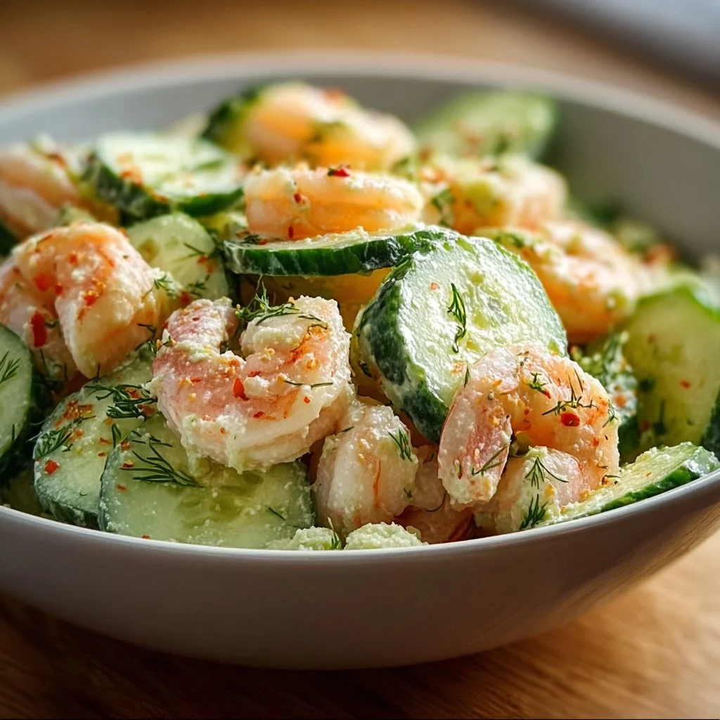 Creamy Cucumber Shrimp Salad