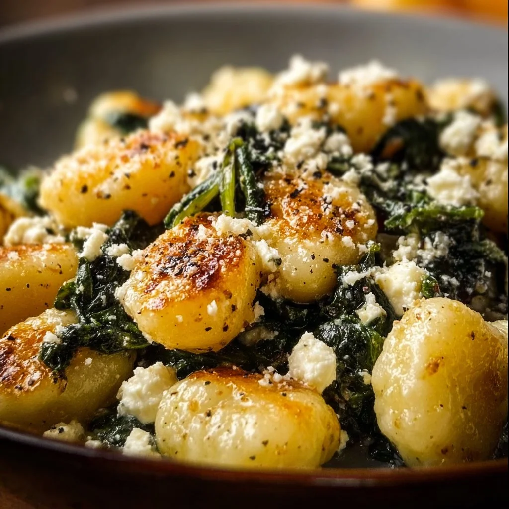 Creamy Spinach and Feta Gnocchi