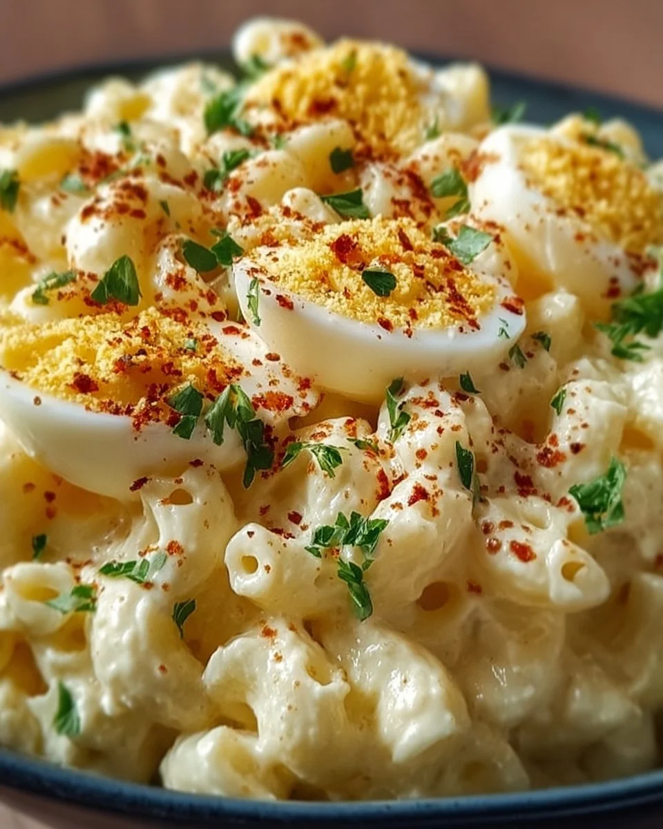 Deviled Egg Macaroni Salad