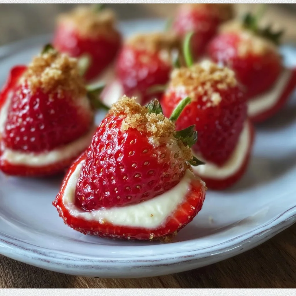 Deviled Strawberries (Made with a Cheesecake Filling)