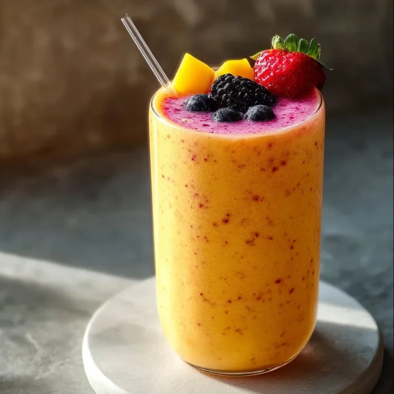 Refreshing frozen fruit smoothie made with just two ingredients