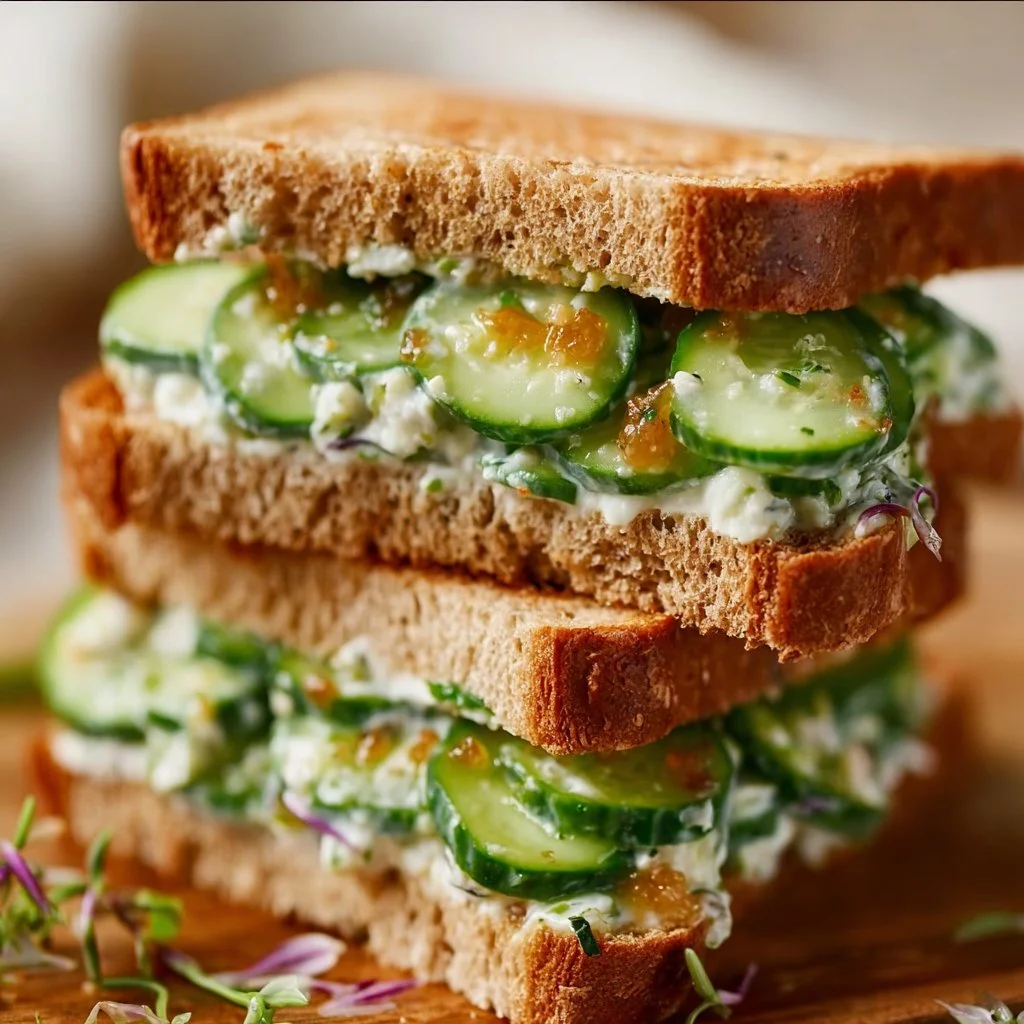 Easy Cucumber Salad Sandwiches