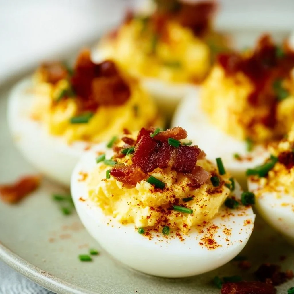 Easy Keto Deviled Eggs with Bacon