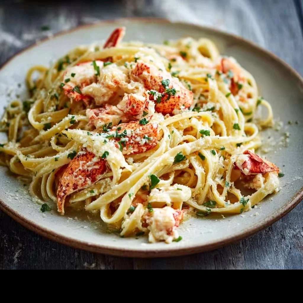 Easy Lobster Scampi with Linguine