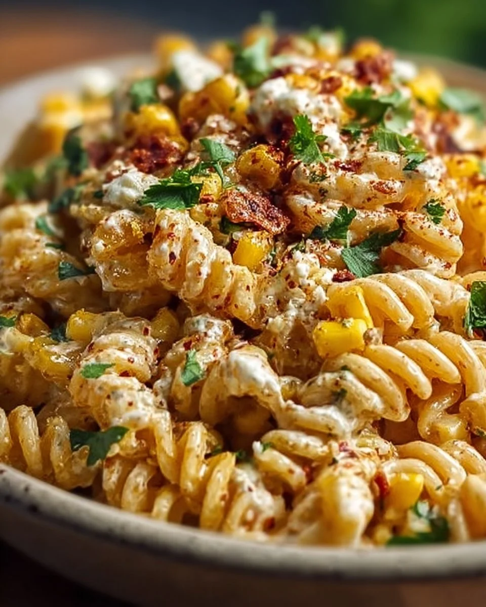 Easy Mexican Street Corn Pasta Salad