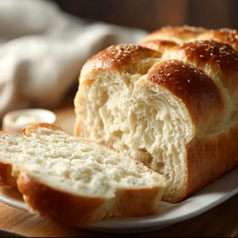 Loaf of fat-free Greek yogurt bread fresh out of the oven