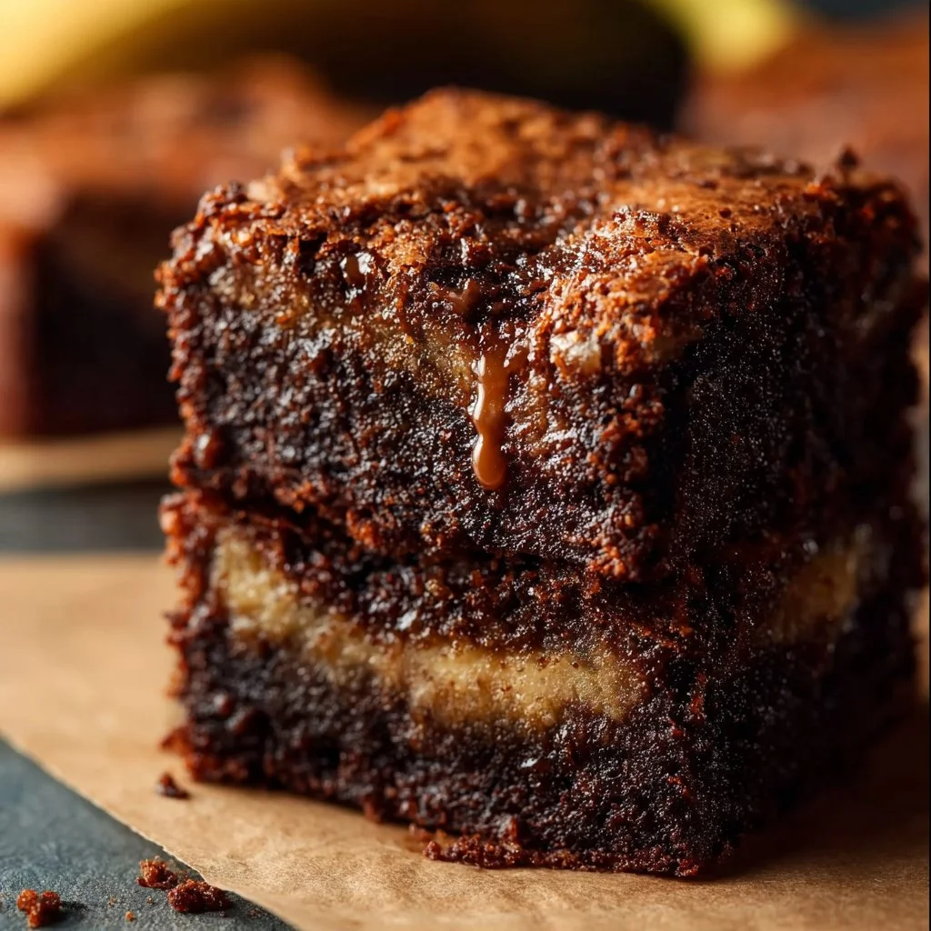Fudgy Banana Bread Brownies