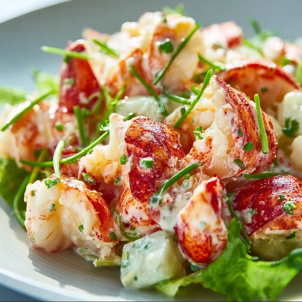 Gordon Ramsay's delicious lobster salad with vibrant ingredients and presentation
