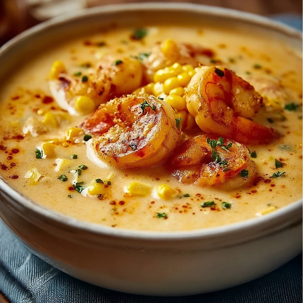 Gourmet New Orleans Shrimp and Corn Bisque